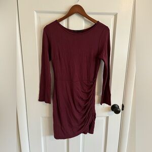 Frachie by J maroon gathered mini dress size M new